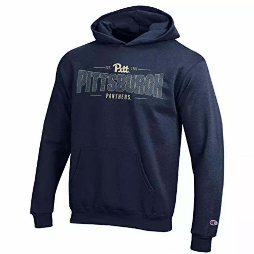 NWT [Champion] Pittsburgh Panthers NCAA Eco Hooded Sweatshirt Youth Small (6-7)